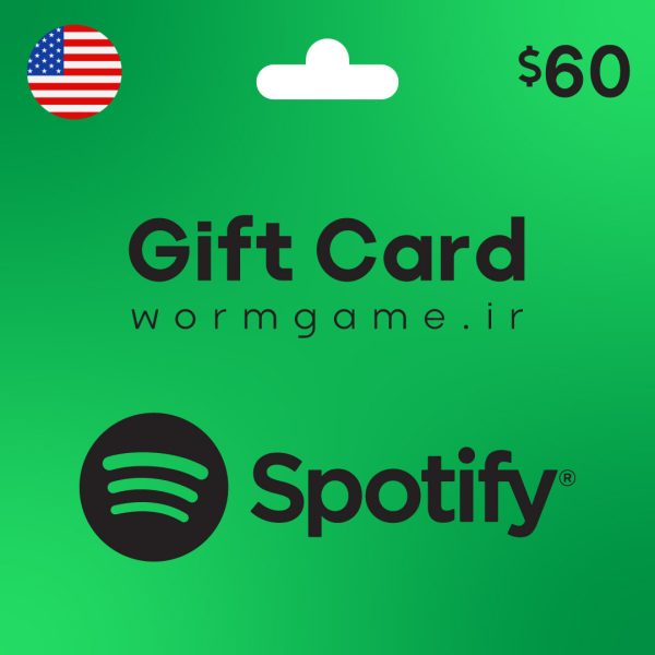 گیفت کارت اسپاتیفای 60 دلاری