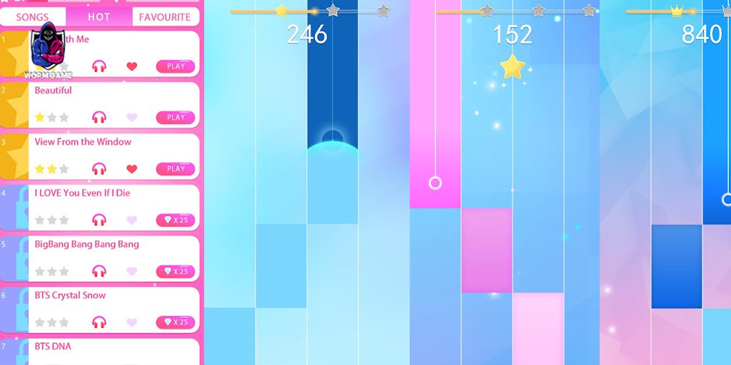 بازی (Kpop-Piano-Piano-Tiles)