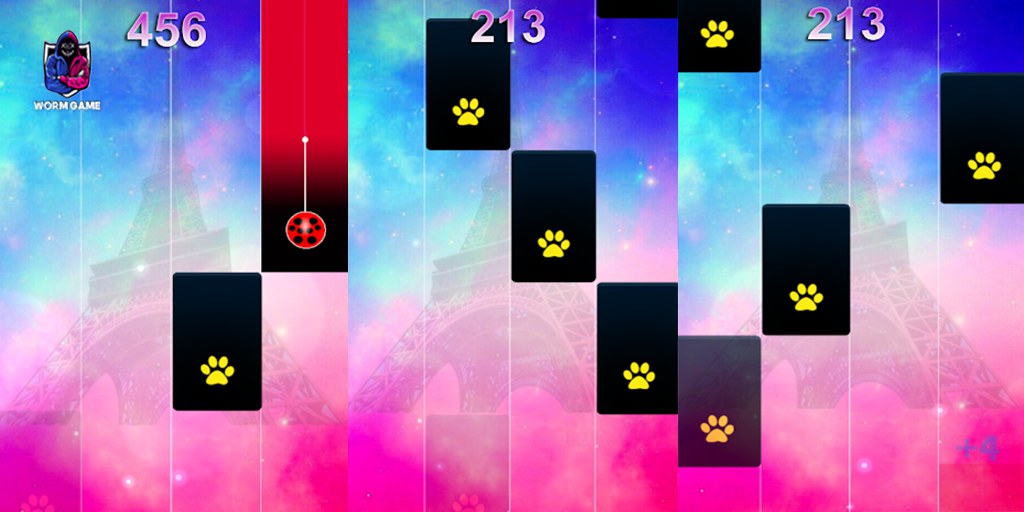 بازی (Piano-Chat-Tiles-Ladybug-Noir)